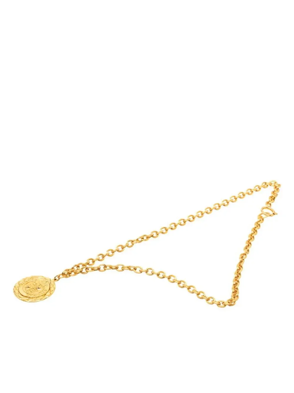 Chanel Cc Logo Pendant Necklace Metal #275688C13B